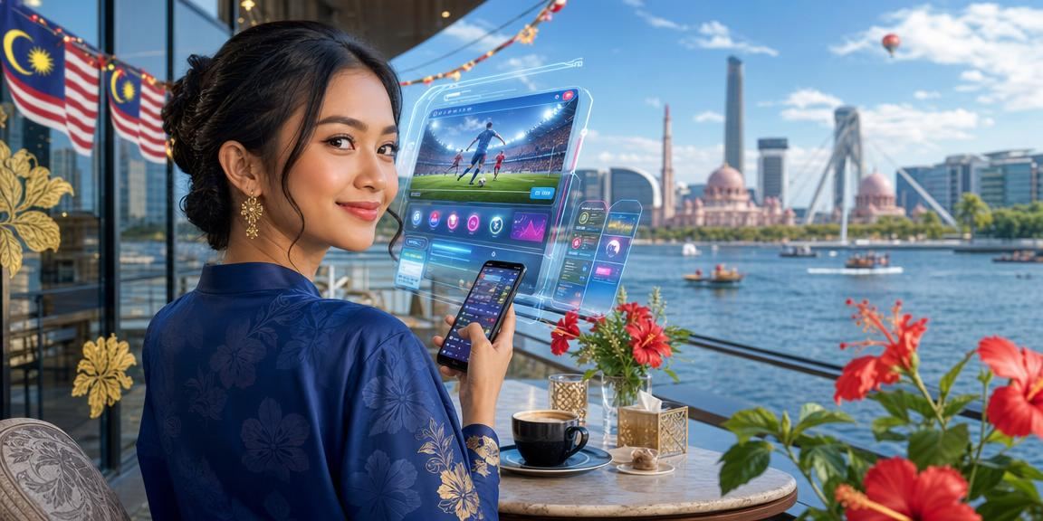 A rezeki44 user playing casino games via the mobile app in Putrajaya
